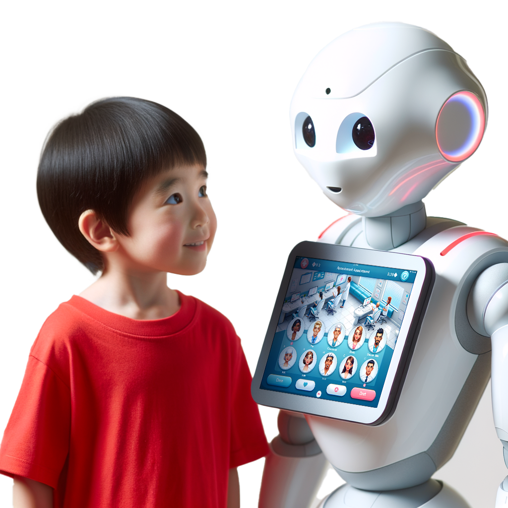 Pepper Robot and a child